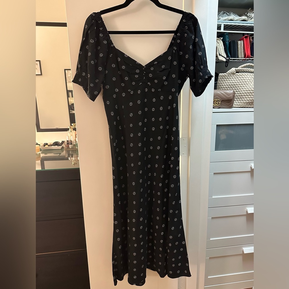 Madewell Black Midi Dress NWT